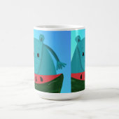 水切りスイカのブルーヒッポ コーヒーマグカップ (中央)