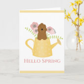 水切り缶の黄金色 カード (黄色い花)