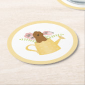 水切り缶の黄金色 ラウンドペーパーコースター (アングル)