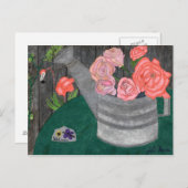 水切り缶はがきバラ ポストカード (正面/裏面)