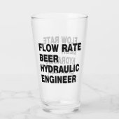 水力技術者ビール タンブラーグラス (裏面)