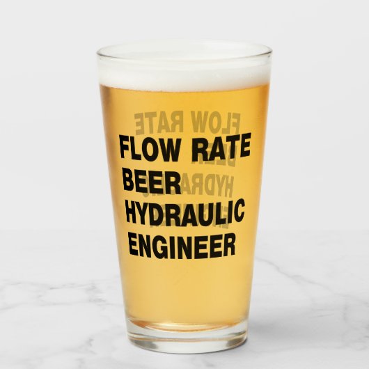 水力技術者ビール タンブラーグラス (ドリンク裏面)