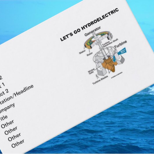 水力発電（タービン発電機）を行こう 名刺