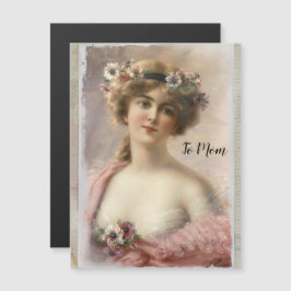 水動揺してビクトリアン色の花を付けた女性