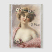 水動揺してビクトリアン色の花を付けた女性 (正面)