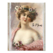 水動揺してビクトリアン色の花を付けた女性 フォトプリント            (正面)