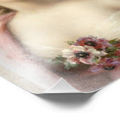 水動揺してビクトリアン色の花を付けた女性 フォトプリント            (角)