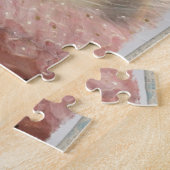 水動揺して色の花を付けた女性 ジグソーパズル (側面)