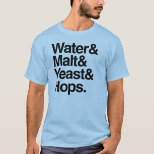 水及びモルト及びイースト及びホツプ Tシャツ