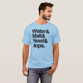水及びモルト及びイースト及びホツプ Tシャツ (正面フル)