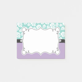 水及び紫色の白いバラ ポストイット