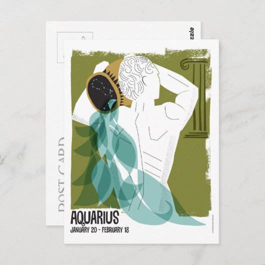 水受け〔占星術の〕十二宮図 ポストカード (正面/裏面)