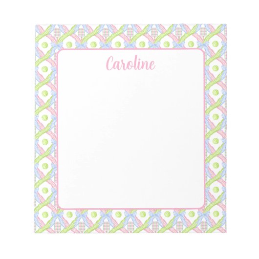 水名門私立校風の色のピクレアーガイルボール ノートパッド (正面)