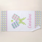 水名門私立校風の色のピクレアーガイルボール ビーチタオル (正面)