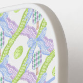 水名門私立校風の色のピクレアーガイルボール ピックルボールラケット (左詳細)