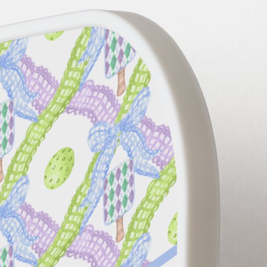 水名門私立校風の色のピクレアーガイルボール ピックルボールラケット (左詳細)