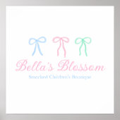 水名門私立校風の色の弓ロゴデジタルダウンロード ポスター (正面)