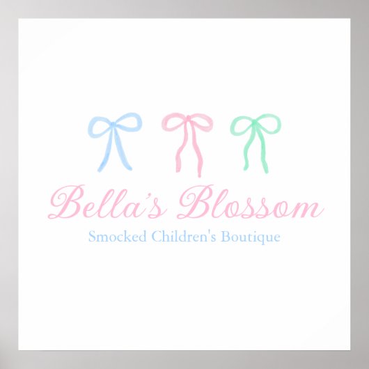 水名門私立校風の色の弓ロゴデジタルダウンロード ポスター (正面)