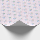 水名門私立校風の色の花を編集可能 ラッピングペーパー (角)