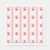 水名門私立校風の色イチゴ甘い スタンダードランチョンナプキン (正面)