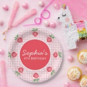 水名門私立校風の色イチゴ甘い ペーパープレート (パーティー)