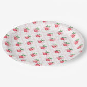 水名門私立校風の色イチゴ甘い ペーパープレート (アングル)