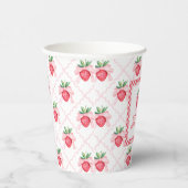 水名門私立校風の色イチゴ甘い 紙コップ (右)