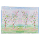 水名門私立校風の色チノかわいらしイセリーブルー ラージペーパーバッグ (裏面)