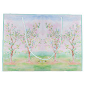 水名門私立校風の色チノかわいらしイセリーミント ラージペーパーバッグ (裏面)