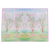 水名門私立校風の色チノイかわいらしズリーラベンダー ラージペーパーバッグ (正面)