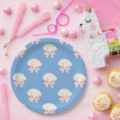 水名門私立校風の色ビーチシーシェルパーティー ペーパープレート (パーティー)