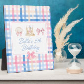 水名門私立校風の色ビーチパーティー歓迎サイン フォトプラーク (側面)