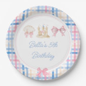 水名門私立校風の色ビーチパーティー ペーパープレート (正面)