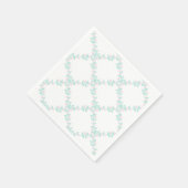 水名門私立校風の色フローラジンガム誕生日 スタンダードカクテルナプキン (角)