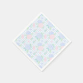 水名門私立校風の色フローラジンガム誕生日 スタンダードカクテルナプキン (角)