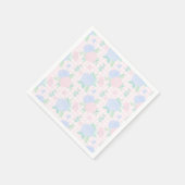 水名門私立校風の色フローラジンガム誕生日 スタンダードカクテルナプキン (角)