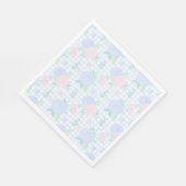 水名門私立校風の色フローラジンガム誕生日 スタンダードランチョンナプキン (角)