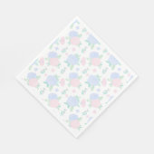 水名門私立校風の色フローラジンガム誕生日 スタンダードランチョンナプキン (角)