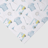 水名門私立校風の色ブルーゴルフポロシャツ 薄葉紙 (詳細)