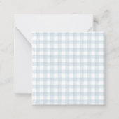 水名門私立校風の色ブルーモノグラムゴルフポロシャツ ノートカード (裏面)