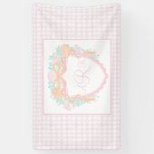 水名門私立校風の色秋クレスト誕生日ビニールバナー 横断幕 (縦)