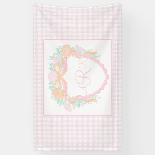 水名門私立校風の色秋クレスト誕生日ビニールバナー 横断幕 (縦)