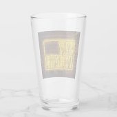 水和したネオン黄色のサインを保つ タンブラーグラス (裏面)