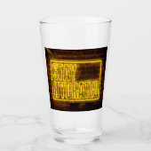 水和したネオン黄色のサインを保つ タンブラーグラス (正面)