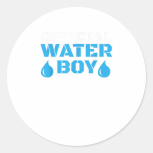水和専門家WaterboyチームマネージャーTシャツ ラウンドシール