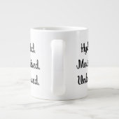 水和、保湿、気のないおもしろい自己気に ジャンボコーヒーマグカップ (裏面)