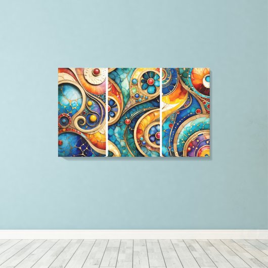 水回路 キャンバスプリント (インサイチュ (ウッドフロア))