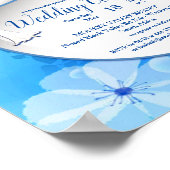 水図解入りの、写真付きの彩月花結婚の ポスター (角)