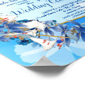 水図解入りの、写真付きの彩月花結婚の ポスター (角)