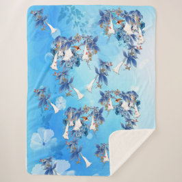 水図解入りの、写真付きの彩月花 シェルパブランケット